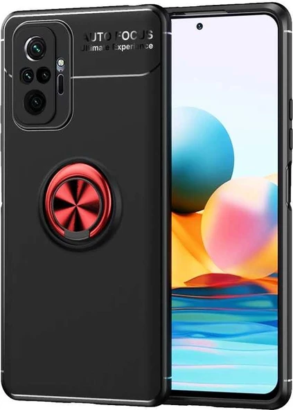 Xiaomi Redmi Note 10 Pro Kılıf Mnc Ravel Silikon Kapak-Siyah-Kırmızı ürün görseli 1