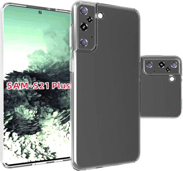 Galaxy S21 Plus Kılıf Mnc Süper Silikon Kapak-Renksiz ürün görseli 1