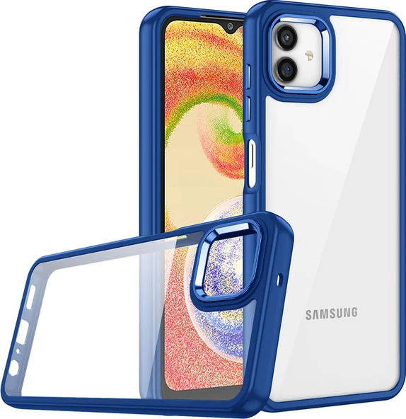 Galaxy A04E Kılıf Mnc Flora Kapak-Lacivert ürün görseli 1