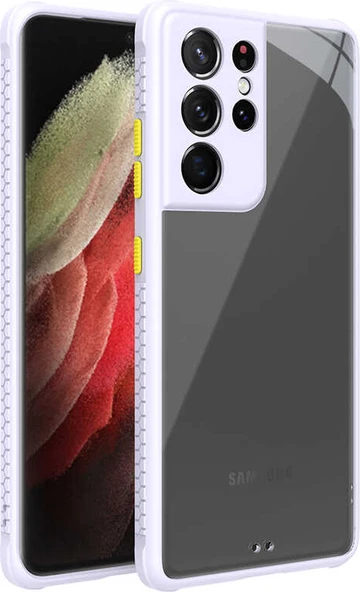 Galaxy S21 Ultra Kılıf ​​mnc Kaff Kapak-Mor ürün görseli 1