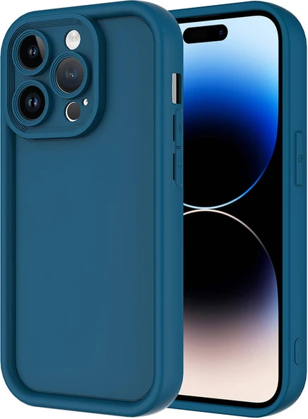 Apple iPhone 14 Pro Max Kılıf Kamera Korumalı Mnc Ananas Kapak-Koyu Yeşil ürün görseli 1