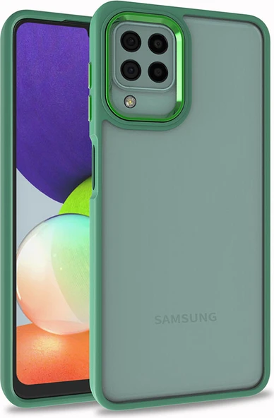 Galaxy A12 Kılıf Mnc Flora Kapak-Yeşil ürün görseli 1