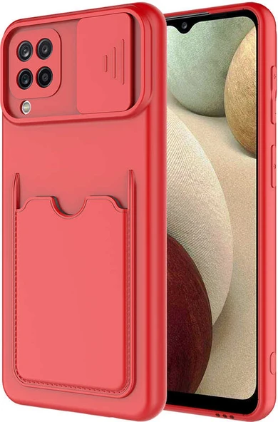 Galaxy A22 4g Kılıf ​mnc Kartix Kapak-Kırmızı ürün görseli 1