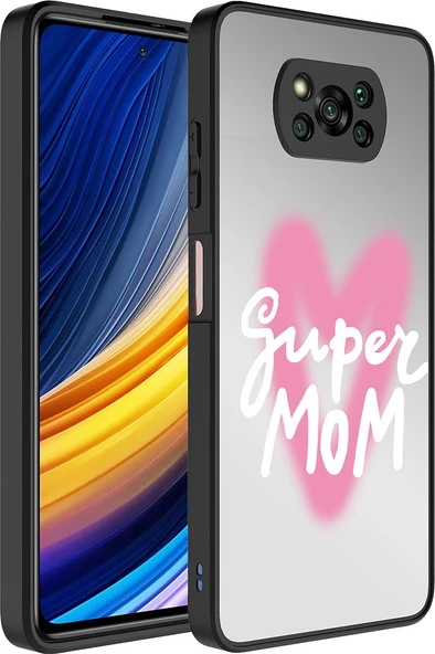 Xiaomi Poco X3 Kılıf Aynalı Desenli Kamera Korumalı Parlak Mnc Mirror Kapak-Süper Anne ürün görseli 1