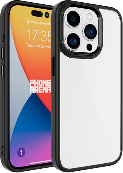 Apple iPhone 15 Pro Max Kılıf Mnc Krom Kapak-Siyah ürün görseli 1