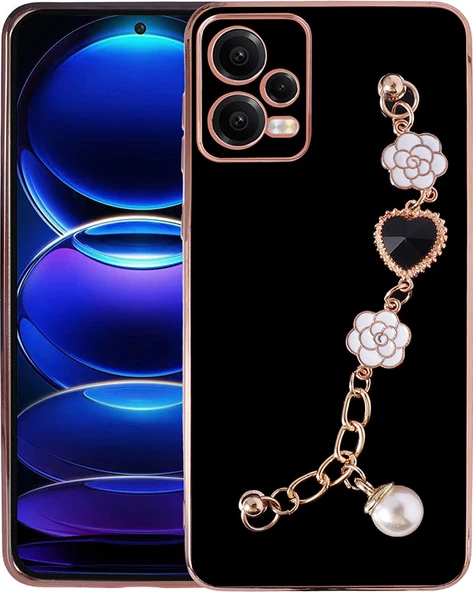 Xiaomi Redmi Note 12 5g Kılıf El Tutamaçlı Kamera Korumalı Mnc Taka Silikon Kapak-Siyah ürün görseli 1