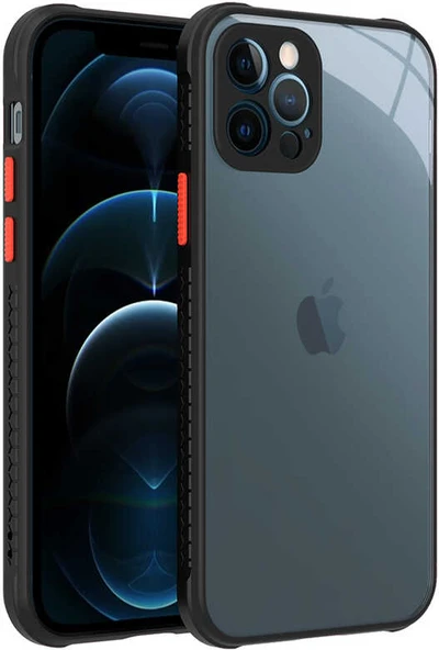 iPhone 12 Pro Kılıf ​​mnc Kaff Kapak-Siyah ürün görseli 1