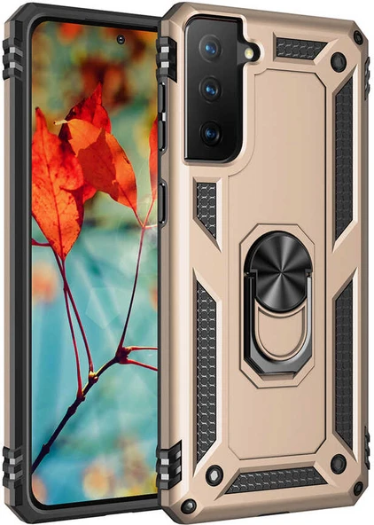Galaxy S21 Kılıf Mnc Vega Kapak-Gold ürün görseli 1