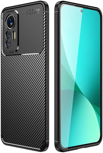 Xiaomi Xiaomi 12 Lite Kılıf Mnc Negro Silikon Kapak-Siyah ürün görseli 1