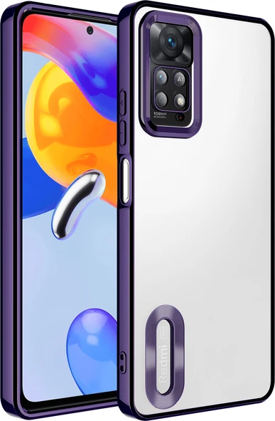 Xiaomi Redmi Note 11 Pro 5g Kılıf Kamera Korumalı Logo Gösteren Mnc Omega Kapak-Derin Mor ürün görseli 1