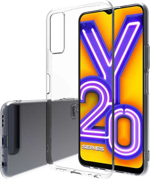 Vivo Y20 Kılıf Mnc Süper Silikon Kapak-Renksiz ürün görseli 1