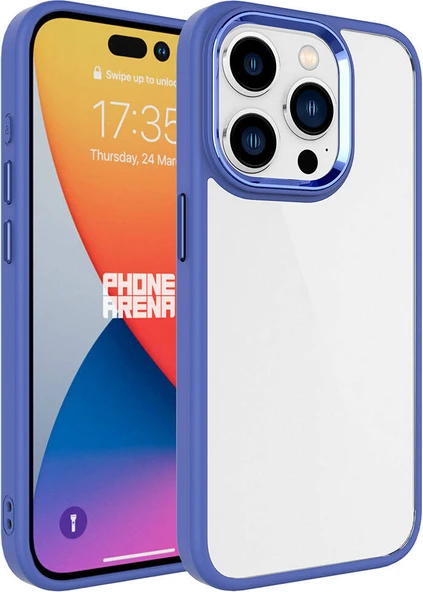 Apple iPhone 15 Pro Max Kılıf Mnc Krom Kapak-Lavendery Gray ürün görseli 1