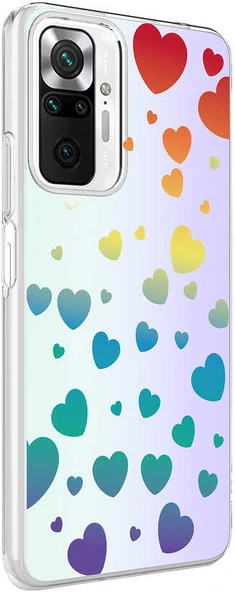Xiaomi Redmi Note 10 Pro Kılıf Mnc M-Blue Desenli Kapak-Heart No3 ürün görseli 1