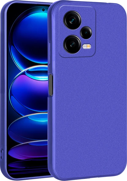 Xiaomi Redmi Note 12 Pro 5g Kılıf Mnc Premier Silikon Kapak-Saks Mavi ürün görseli 1