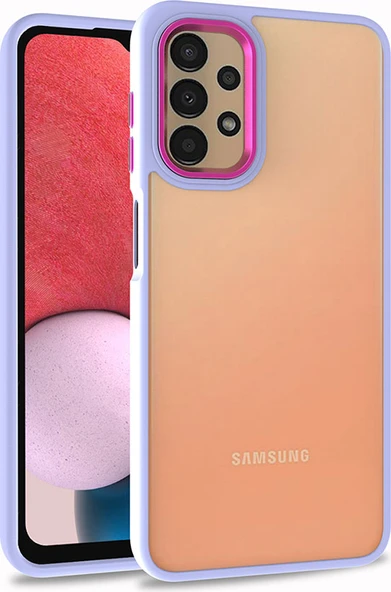 Galaxy A13 4g Kılıf Mnc Flora Kapak-Lila ürün görseli 1