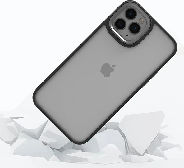 iPhone 11 Pro Max Kılıf Mnc Flora Kapak-Siyah - Resim 2