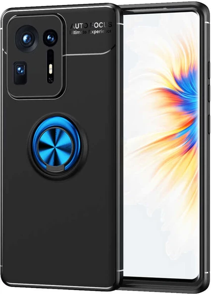 Xiaomi Mi Mix 4 Kılıf Mnc Ravel Silikon Kapak-Siyah-Mavi ürün görseli 1