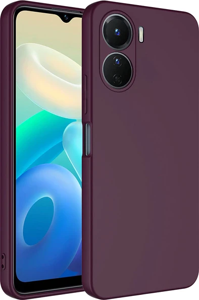 Vivo Y16 Kılıf Mnc Mara Laaakan Kapak-Koyu Mor ürün görseli 1