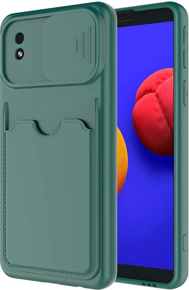 Galaxy A01 Core Kılıf ​mnc Kartix Kapak-Koyu Yeşil ürün görseli 1