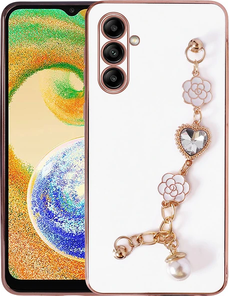 Galaxy A13 5g Kılıf El Tutamaçlı Kamera Korumalı Mnc Taka Silikon Kapak-Beyaz ürün görseli 1