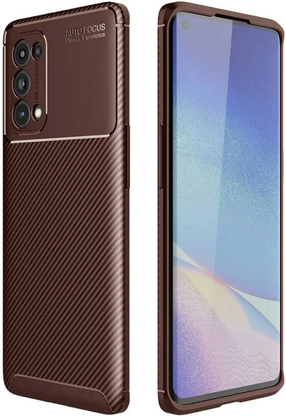 Oppo Reno 5 Pro 5g Kılıf Mnc Negro Silikon Kapak-Kahverengi ürün görseli 1