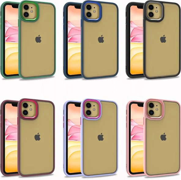iPhone 12 Kılıf Mnc Flora Kapak-Siyah - Resim 2