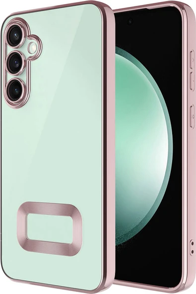 Galaxy A35 Kılıf Kamera Korumalı Logo Gösteren Mnc Omega Kapak-Rose Gold ürün görseli 1