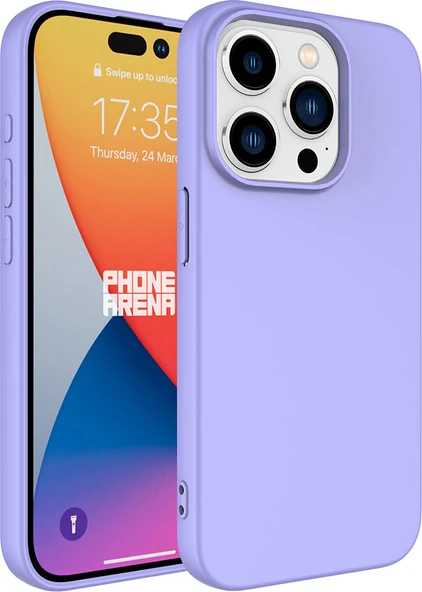 Apple iPhone 15 Pro Max Kılıf Mnc Lsr Laaakan Kapak-Lila ürün görseli 1