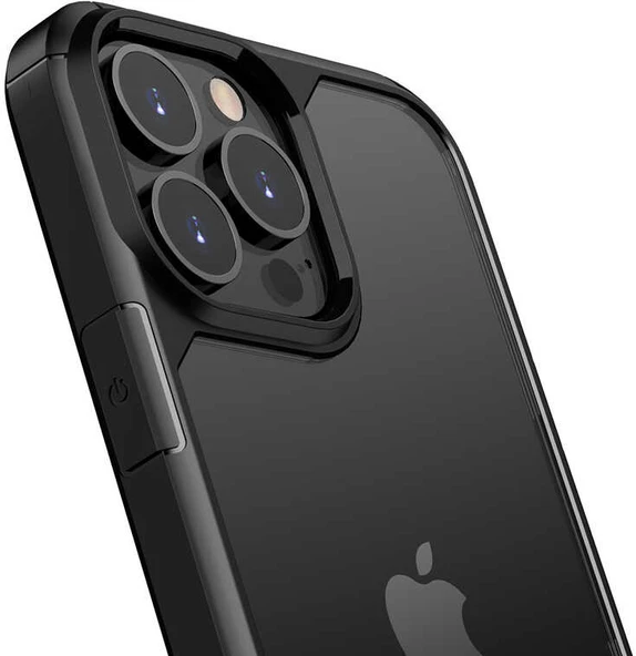 iPhone 13 Pro Kılıf Mnc Roll Kapak-Siyah - Resim 2
