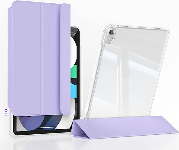 iPad Air 13 2025 M3 Kılıf Magnetik Ayrılabilen Airbagli Mnc Sliding Tablet Kılıfı - Lavender ürün görseli 1