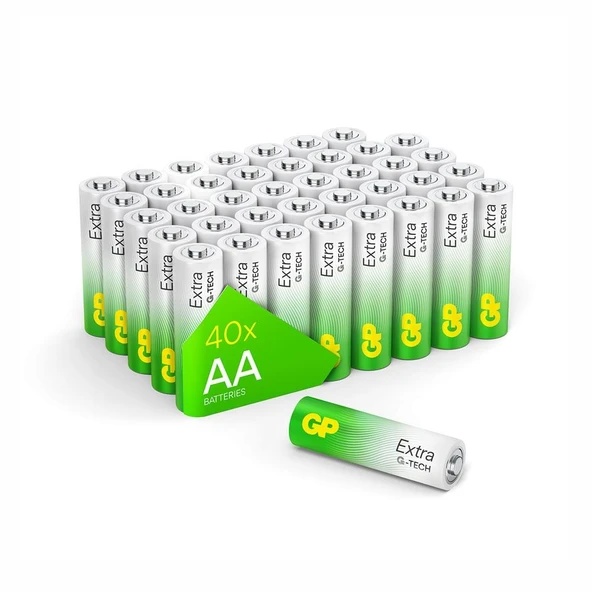 Gp R6 AA Boy Extra Alkalin Kalem Pil 40lı Paket GP15AXETA21-2ECSWC40 ürün görseli 1