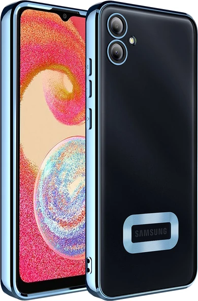 Galaxy A04E Kılıf Kamera Korumalı Logo Gösteren Mnc Omega Kapak-Sierra Mavi ürün görseli 1