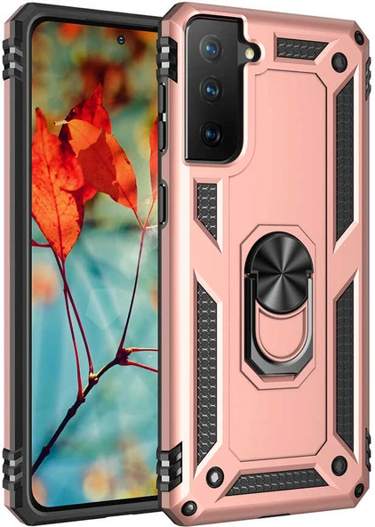 Galaxy S21 Kılıf Mnc Vega Kapak-Rose Gold ürün görseli 1