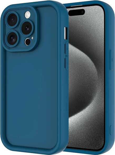 Apple iPhone 15 Pro Max Kılıf Kamera Korumalı Mnc Ananas Kapak-Koyu Yeşil ürün görseli 1
