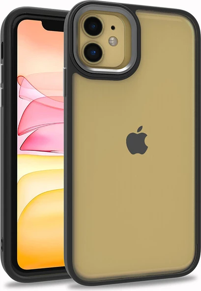 iPhone 12 Kılıf Mnc Flora Kapak-Siyah ürün görseli 1