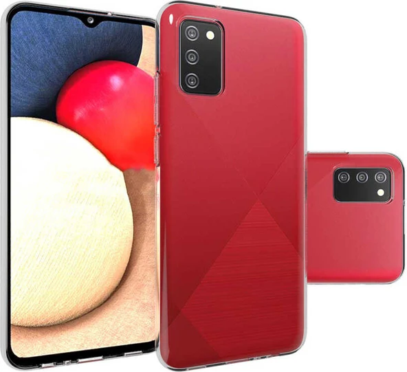 Galaxy A02S Kılıf Mnc Süper Silikon Kapak-Renksiz ürün görseli 1