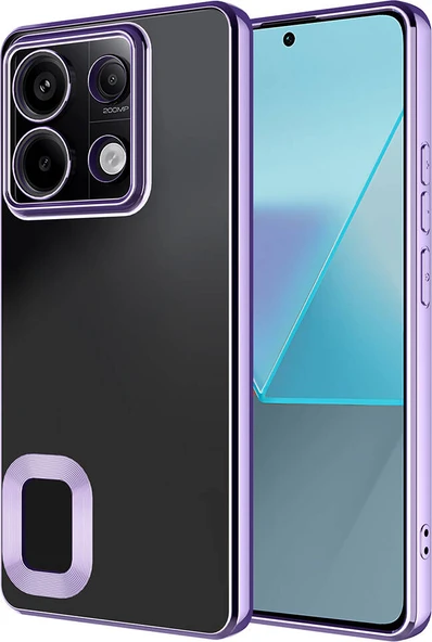 Xiaomi Redmi Note 13 Pro 5g Kılıf Kamera Korumalı Logo Gösteren Mnc Omega Kapak-Lila ürün görseli 1