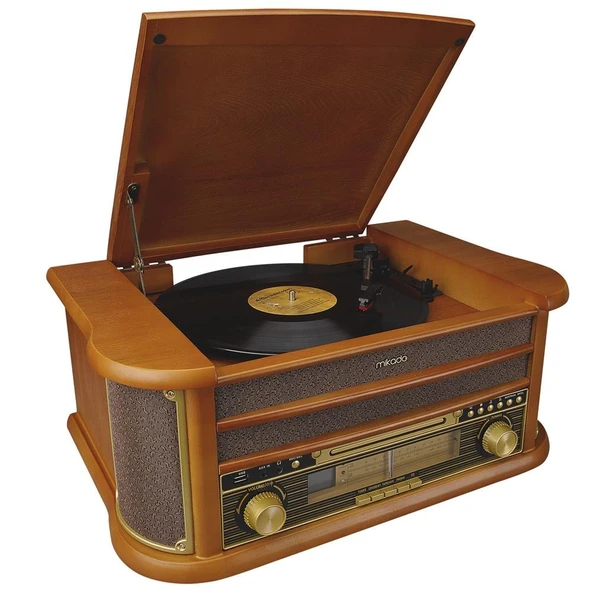 Mikado Nostalgia MN-P325 DÖNENCE Pikap Ahşap 2X5W Stereo Spk MP3 Çalar USB-Radyo-CD-Kaset -BT Müzik ürün görseli 1