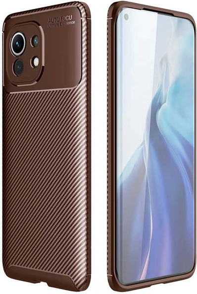 Xiaomi Mi 11 Kılıf Mnc Negro Silikon Kapak-Kahverengi ürün görseli 1