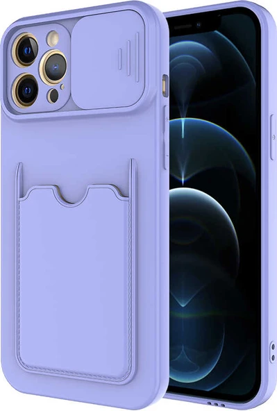 iPhone 12 Pro Kılıf ​mnc Kartix Kapak-Lila ürün görseli 1