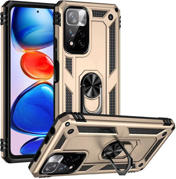 Xiaomi Redmi Infinix Note 11 Pro Plus 5g Kılıf Mnc Vega Kapak-Gold ürün görseli 1