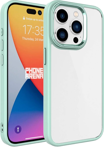 Apple iPhone 15 Pro Max Kılıf Mnc Krom Kapak-Yeşil ürün görseli 1