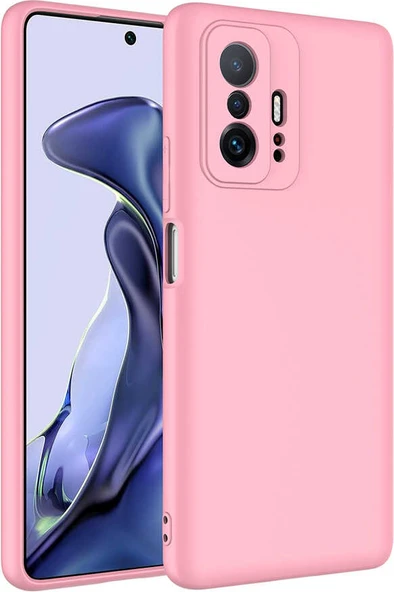 Xiaomi Mi 11T 5g Kılıf Mnc Mara Laaakan Kapak-Pembe Açık ürün görseli 1