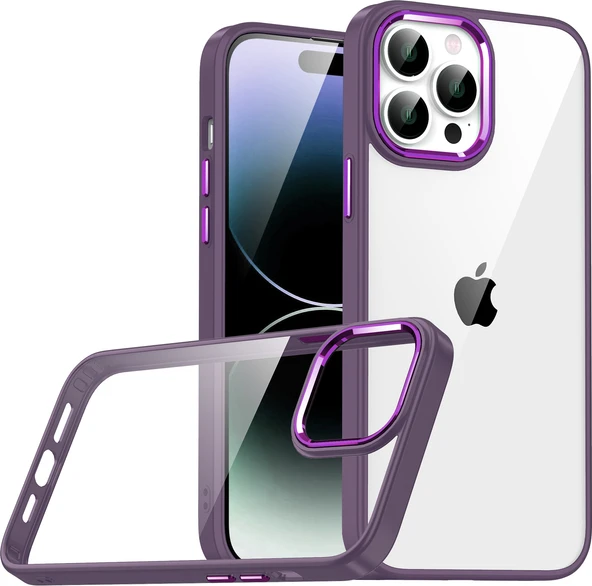 Apple iPhone 14 Pro Kılıf Mnc Flora Kapak-Derin Mor ürün görseli 1