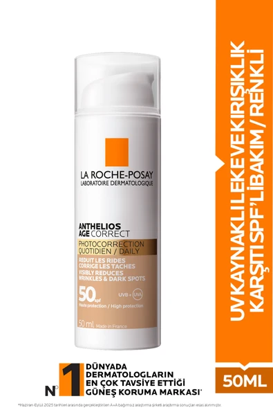 La Roche Posay Anthelios Age Correct Daily Tinted Cream SPF50+ 50 ml ürün görseli 1