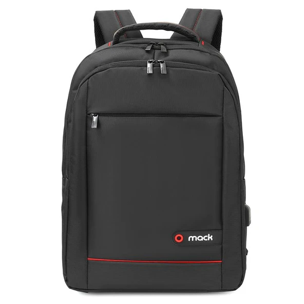 MACK MCC-006 15.6" OFFICE USB GİRİŞLİ NOTEBOOK SIRT ÇANTASI SİYAH ürün görseli 1