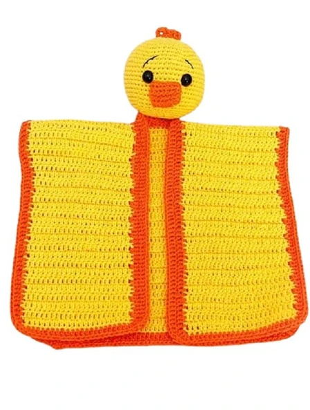 Havuç Kafa Ördek Uyku Arkadaşı Amigurumi Organik Oyuncak ürün görseli 1