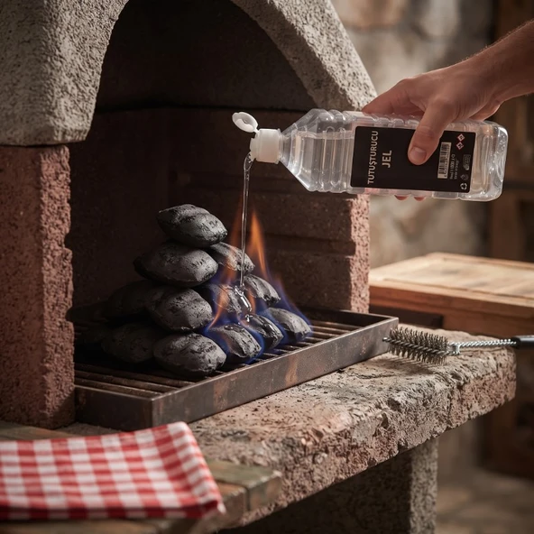 Çok Amaçlı Kokusuz Jel Yakıt - Dumansız Şömine ve Barbekü Yakacağı - 1 Litre ürün görseli 1