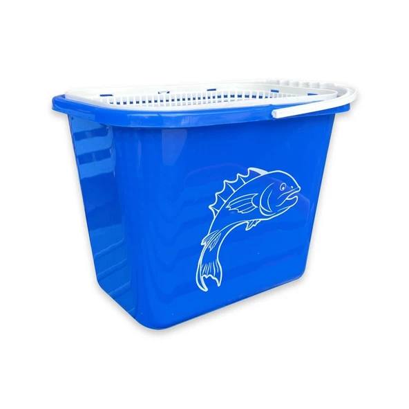 Balıkçı Kovası - 15 lt - Fishack - Süzgeçli - Mavi (Kod 179) ürün görseli 1