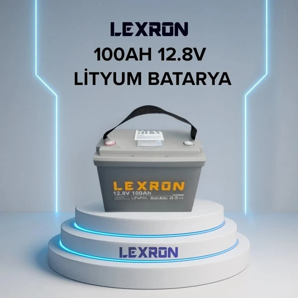 LEXRON 100AH 12.8V LİTYUM BATARYA - Resim 2